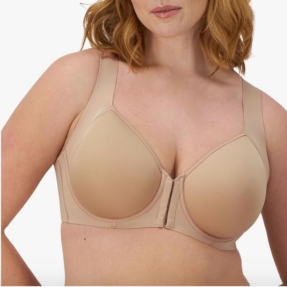 Bali Support Cool Comfort Beige Intimate Bra Size 42DD Smooth Back